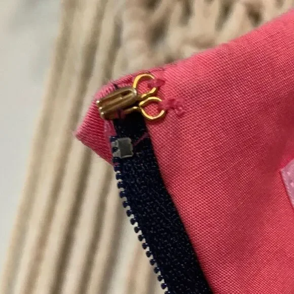 LILLY PULITZER Krissa Strapless Dress Multi Colorblock Pink Blue Size 6 - Picture 13 of 16